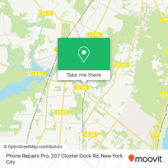 Mapa de Phone Repairs Pro, 207 Closter Dock Rd