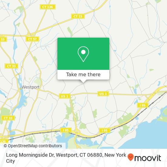 Mapa de Long Morningside Dr, Westport, CT 06880