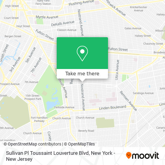 Sullivan Pl Toussaint Louverture Blvd map