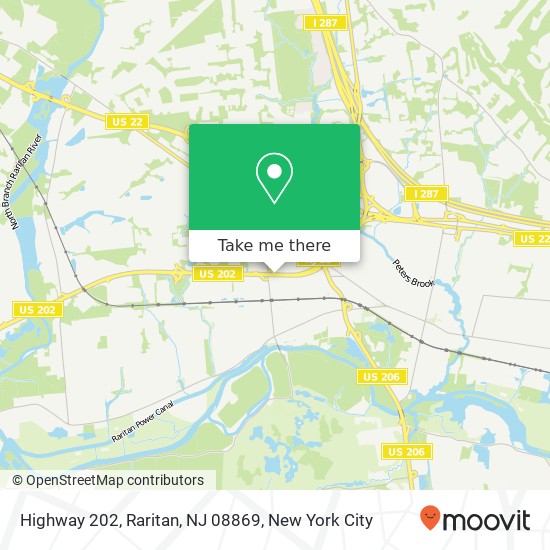 Mapa de Highway 202, Raritan, NJ 08869