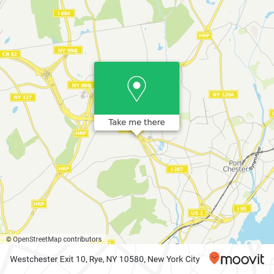 Mapa de Westchester Exit 10, Rye, NY 10580