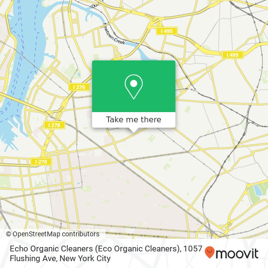 Mapa de Echo Organic Cleaners (Eco Organic Cleaners), 1057 Flushing Ave