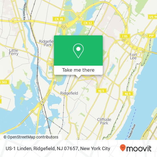 US-1 Linden, Ridgefield, NJ 07657 map