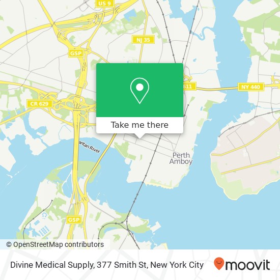 Mapa de Divine Medical Supply, 377 Smith St