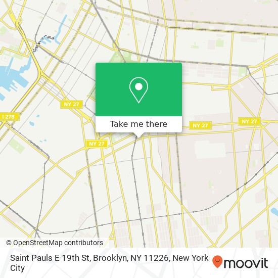 Mapa de Saint Pauls E 19th St, Brooklyn, NY 11226