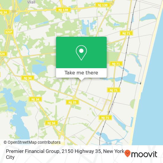 Premier Financial Group, 2150 Highway 35 map