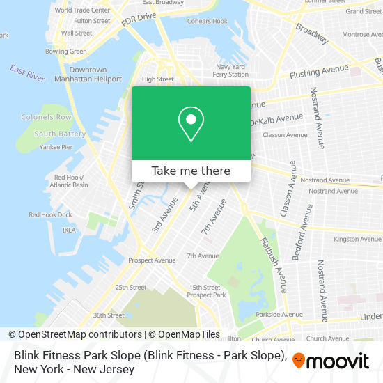 Mapa de Blink Fitness Park Slope