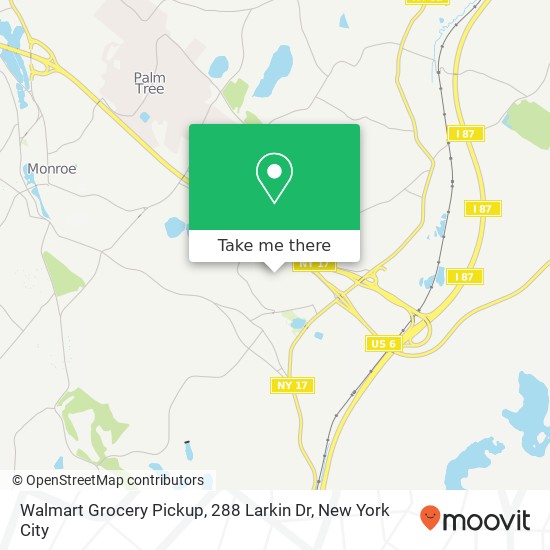 Mapa de Walmart Grocery Pickup, 288 Larkin Dr
