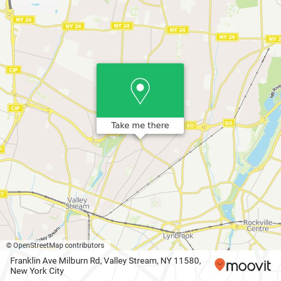 Franklin Ave Milburn Rd, Valley Stream, NY 11580 map