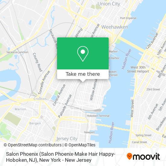 Salon Phoenix (Salon Phoenix-Make Hair Happy-Hoboken, NJ) map