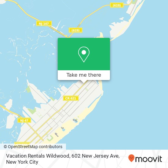 Vacation Rentals Wildwood, 602 New Jersey Ave map