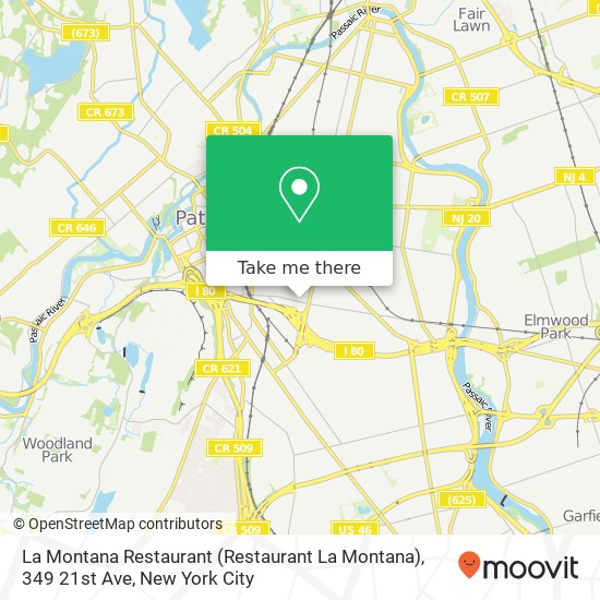 Mapa de La Montana Restaurant (Restaurant La Montana), 349 21st Ave