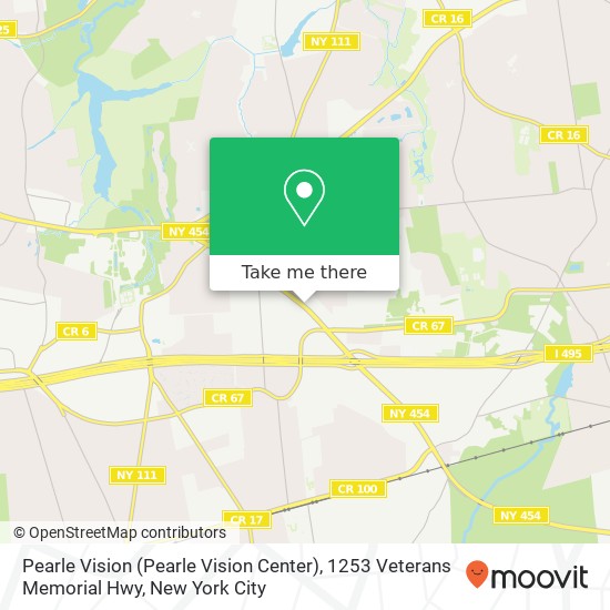 Mapa de Pearle Vision (Pearle Vision Center), 1253 Veterans Memorial Hwy