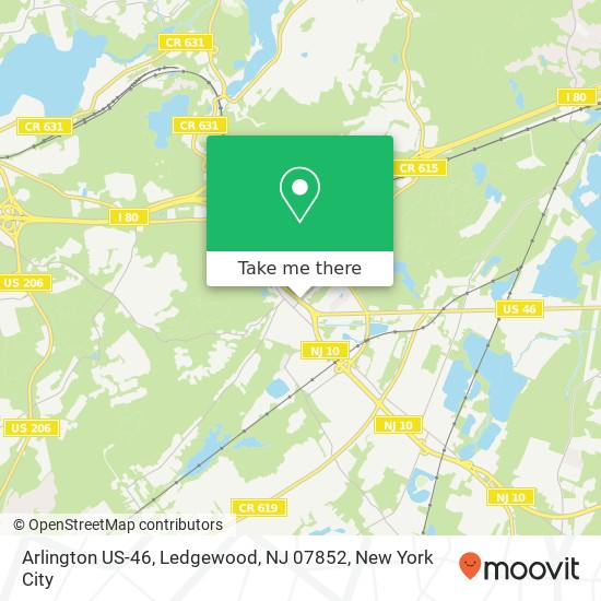 Mapa de Arlington US-46, Ledgewood, NJ 07852