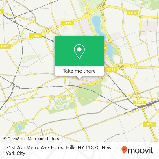 Mapa de 71st Ave Metro Ave, Forest Hills, NY 11375