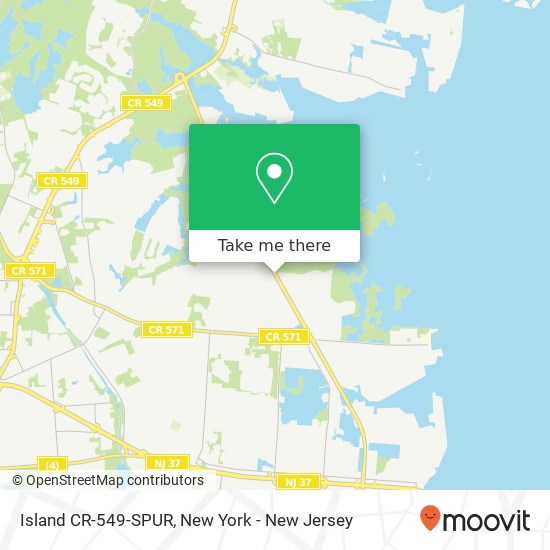 Mapa de Island CR-549-SPUR, Toms River, NJ 08753