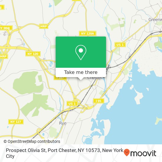 Mapa de Prospect Olivia St, Port Chester, NY 10573