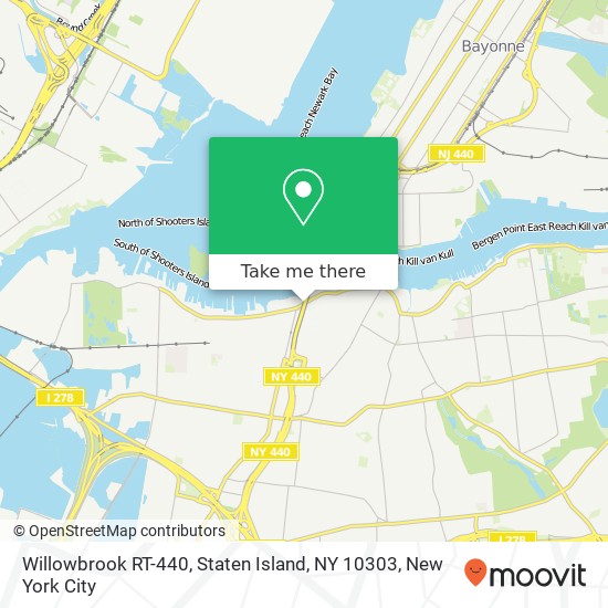 Mapa de Willowbrook RT-440, Staten Island, NY 10303