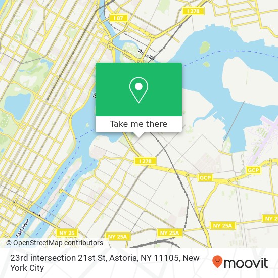 23rd intersection 21st St, Astoria, NY 11105 map