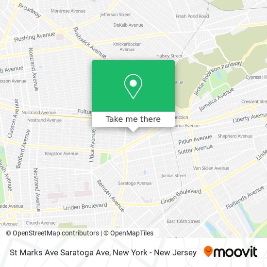 St Marks Ave Saratoga Ave map