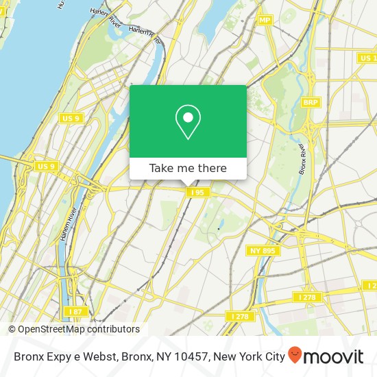 Bronx Expy e Webst, Bronx, NY 10457 map