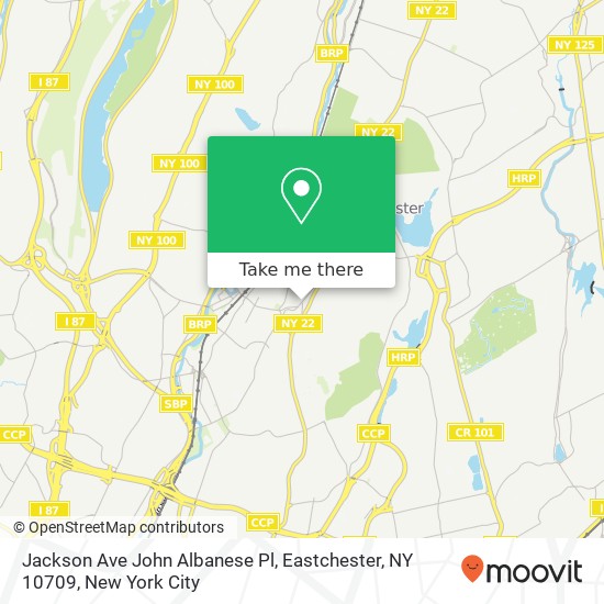 Jackson Ave John Albanese Pl, Eastchester, NY 10709 map