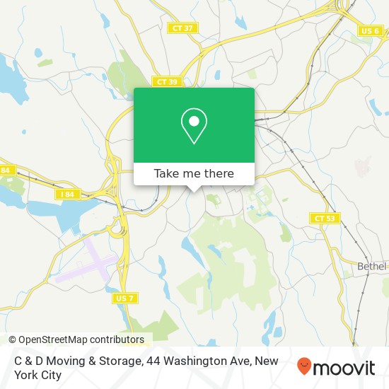 Mapa de C & D Moving & Storage, 44 Washington Ave