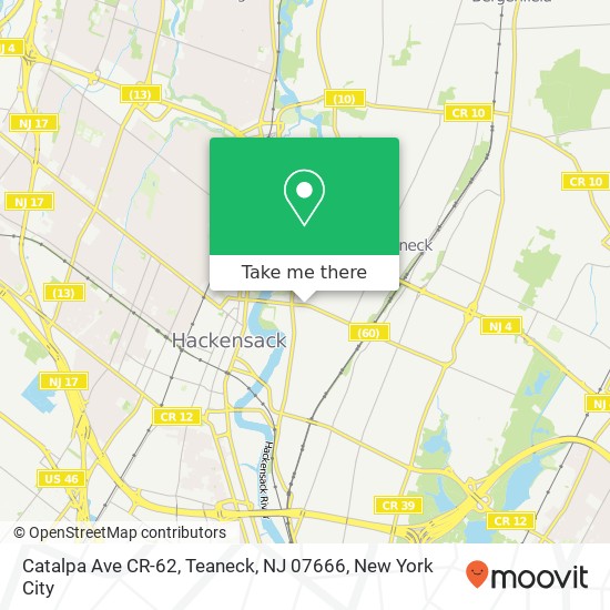Catalpa Ave CR-62, Teaneck, NJ 07666 map