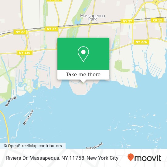 Mapa de Riviera Dr, Massapequa, NY 11758