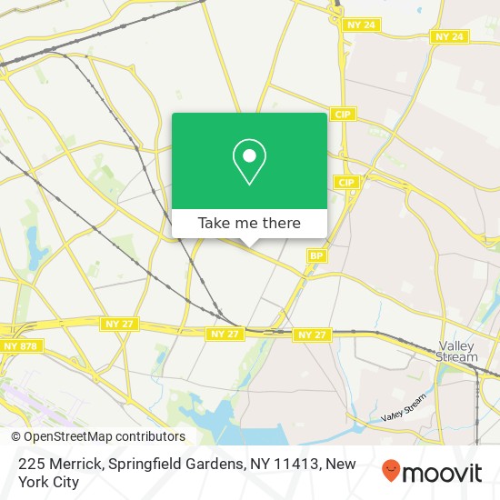 Mapa de 225 Merrick, Springfield Gardens, NY 11413