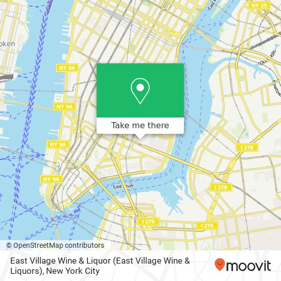 East Village Wine & Liquor map