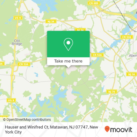 Mapa de Hauser and Winifred Ct, Matawan, NJ 07747