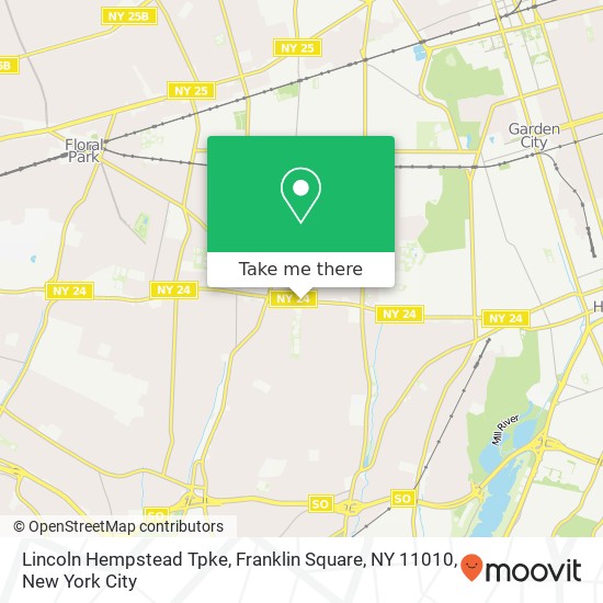 Mapa de Lincoln Hempstead Tpke, Franklin Square, NY 11010