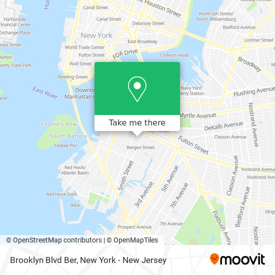 Mapa de Brooklyn Blvd Ber