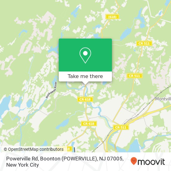 Mapa de Powerville Rd, Boonton (POWERVILLE), NJ 07005