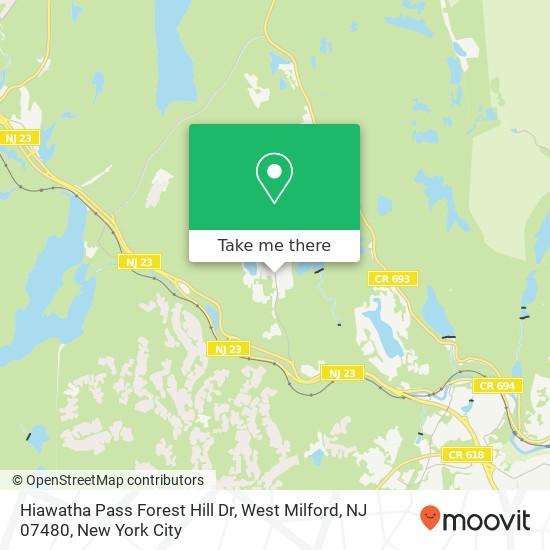 Mapa de Hiawatha Pass Forest Hill Dr, West Milford, NJ 07480