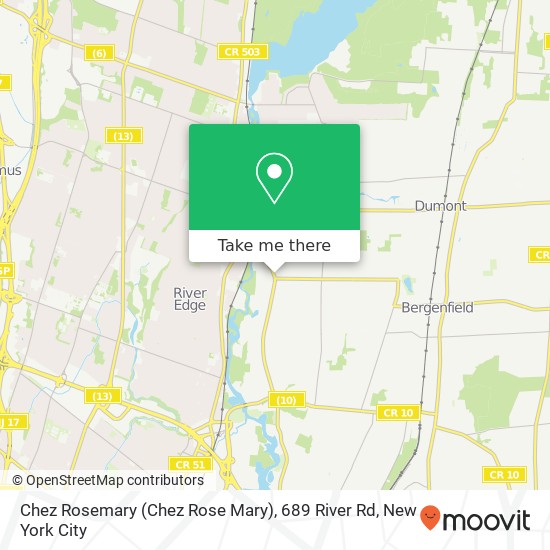 Chez Rosemary (Chez Rose Mary), 689 River Rd map