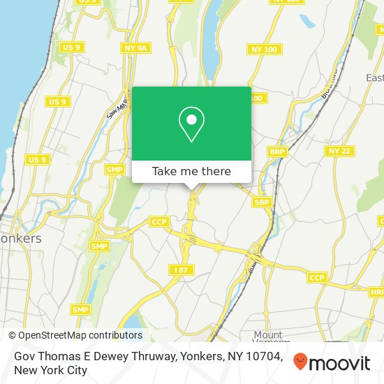 Gov Thomas E Dewey Thruway, Yonkers, NY 10704 map