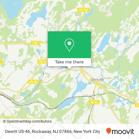 Mapa de Dewitt US-46, Rockaway, NJ 07866