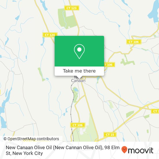 Mapa de New Canaan Olive Oil (New Cannan Olive Oil), 98 Elm St