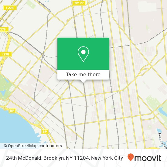 Mapa de 24th McDonald, Brooklyn, NY 11204