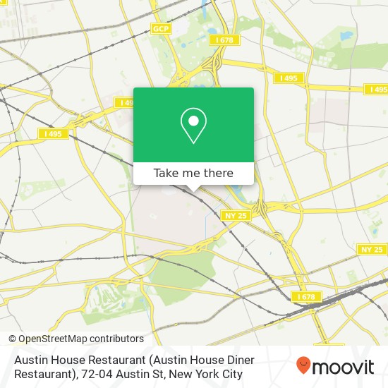 Mapa de Austin House Restaurant (Austin House Diner Restaurant), 72-04 Austin St