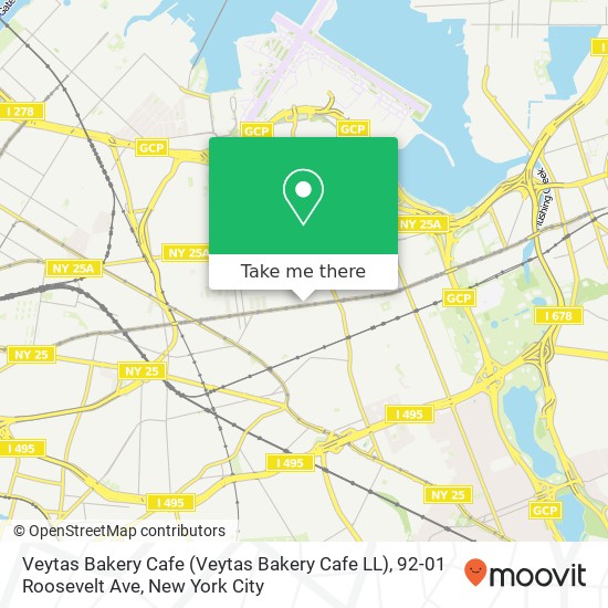 Mapa de Veytas Bakery Cafe (Veytas Bakery Cafe LL), 92-01 Roosevelt Ave