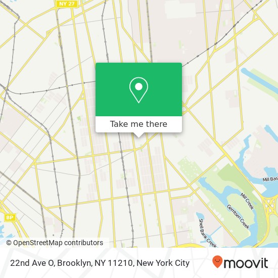 Mapa de 22nd Ave O, Brooklyn, NY 11210