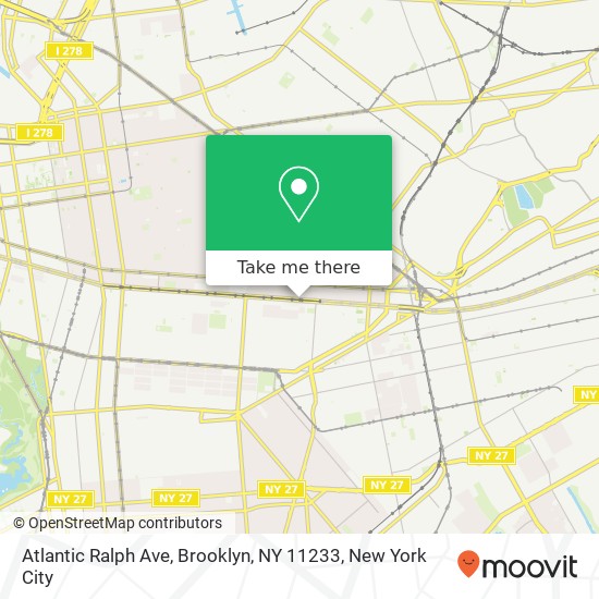 Mapa de Atlantic Ralph Ave, Brooklyn, NY 11233