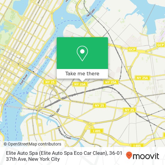 Mapa de Elite Auto Spa (Elite Auto Spa Eco Car Clean), 36-01 37th Ave