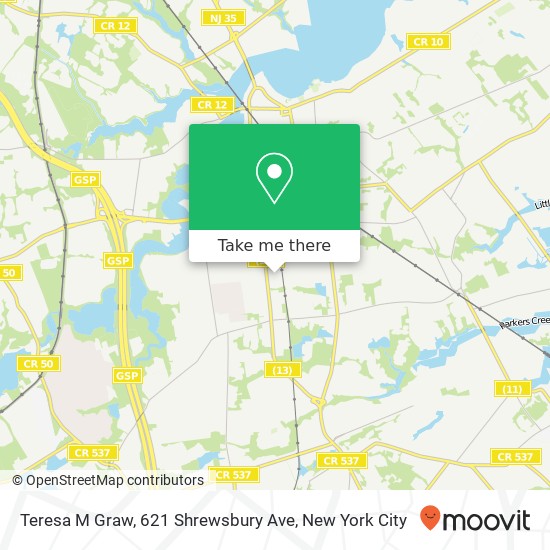 Teresa M Graw, 621 Shrewsbury Ave map