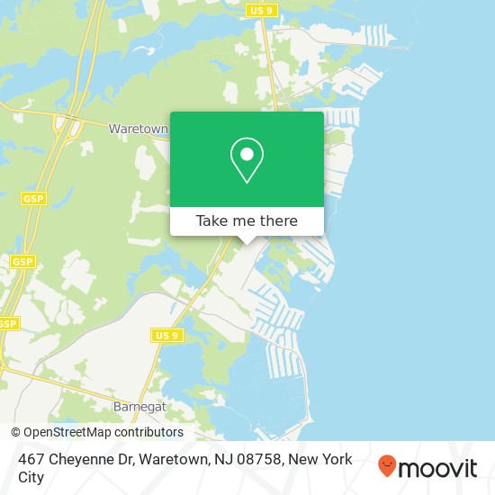 467 Cheyenne Dr, Waretown, NJ 08758 map