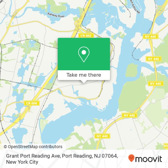Grant Port Reading Ave, Port Reading, NJ 07064 map