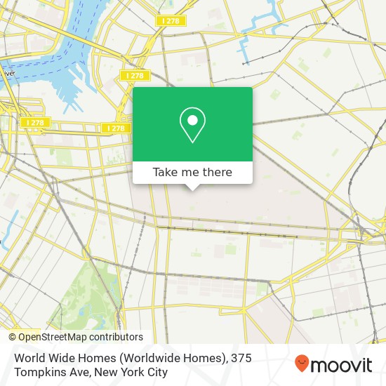 Mapa de World Wide Homes (Worldwide Homes), 375 Tompkins Ave